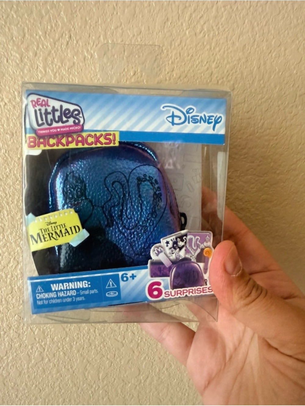 Disney Real Littles The Little Mermaid Shimmer Backpack Toy - Purple/Blue